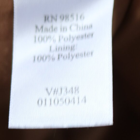 Coldwater Creek Brown Embroidered Velvet Jacket w Bronze Satin Tank Top SET Sz 6 - Picture 6 of 7